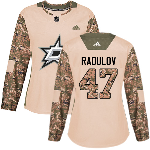 Adidas Stars #47 Alexander Radulov Camo Authentic Veterans Day Women's Stitched NHL Jersey